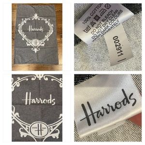 Harrods Tea Towel. 20x19